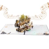 Elegant Black and Gold Happy Birthday Pop-Up Card with Lights and Music
