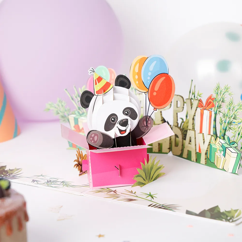 Happy Birthday Panda Pop Up Card