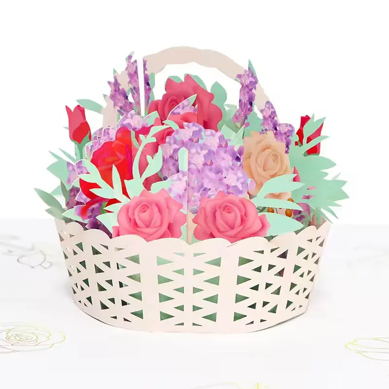 Flower Basket Pop Up Card