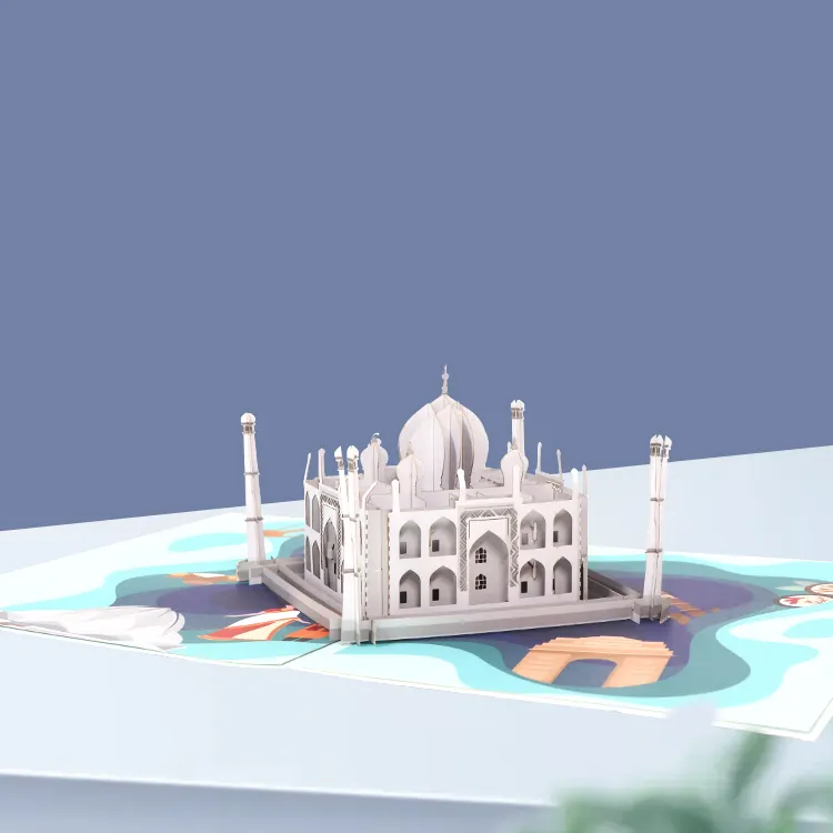 Taj Mahal Building Pop-Up Card