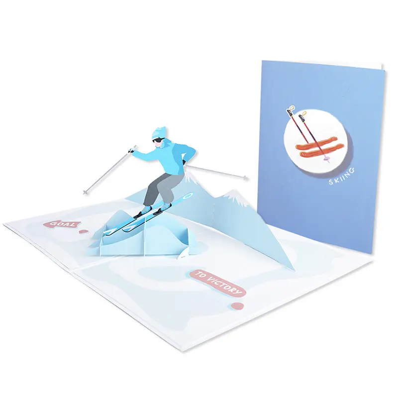 SKI 3D Pop Up Card