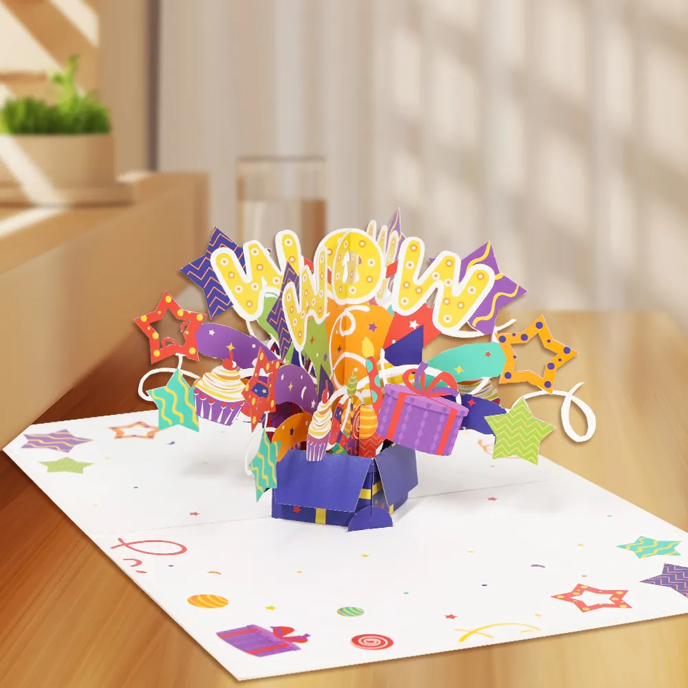 Happy Birthday Wow Box Pop-Up Card