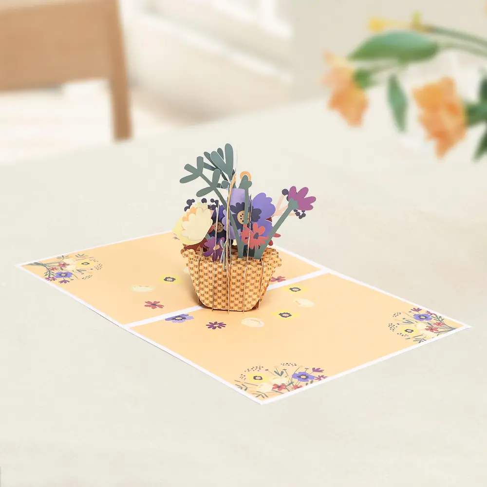 Novelty Design Flower Pop-Up Card