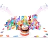 Nueva Tarjeta de Cumpleaños 3D Desplegable Soplable con Luces y Música