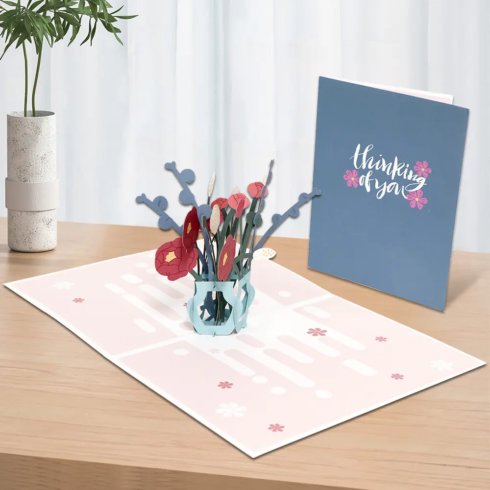 3D Pop Up Flower Bouquet Greeting Card