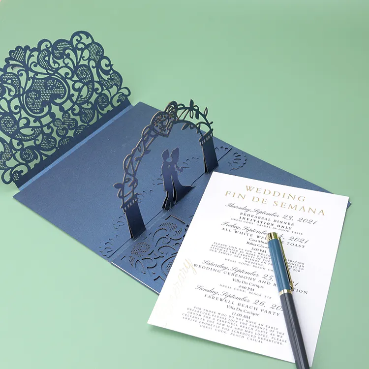 Laser Cut Wedding Card