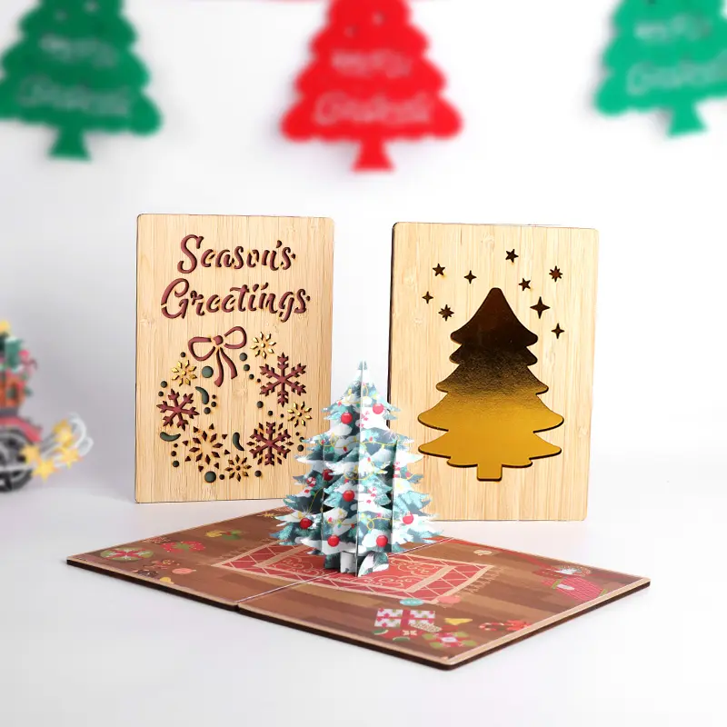Bamboo Christmas 3D Pop-Up Card