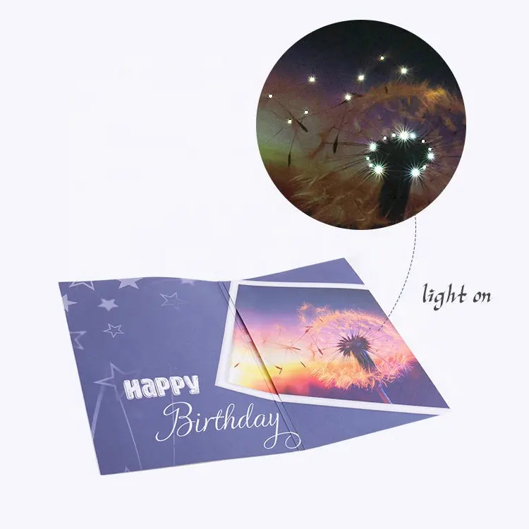 Birthday Music and Light Greeting Card