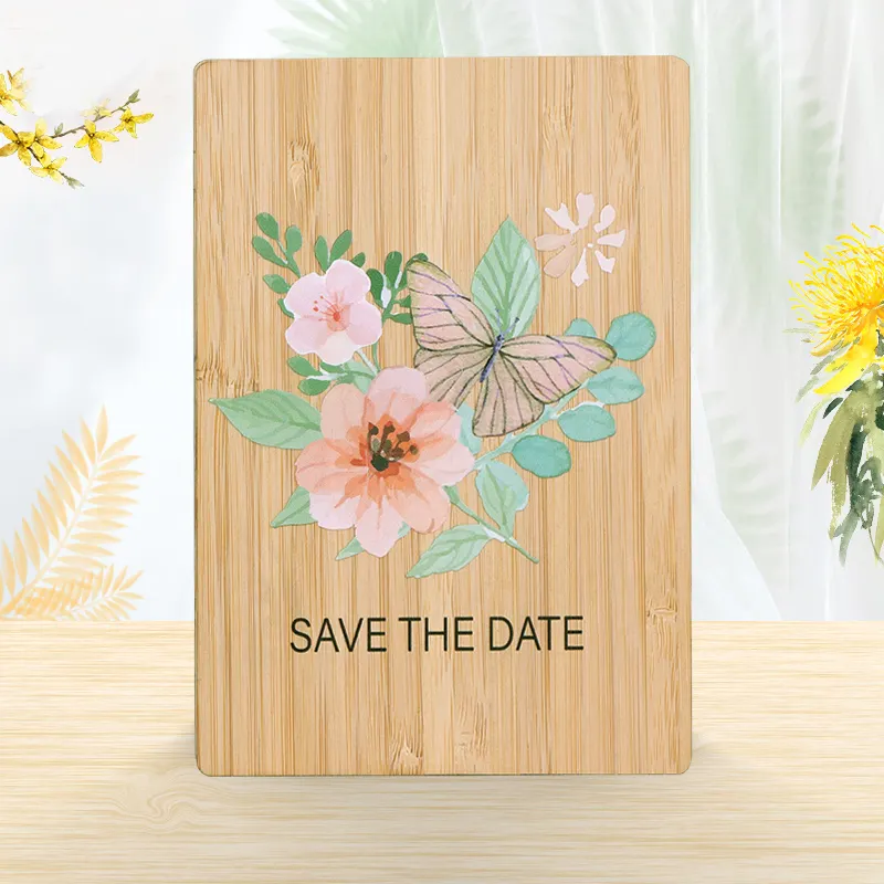 Bamboo Wedding Invitation Greeting Card