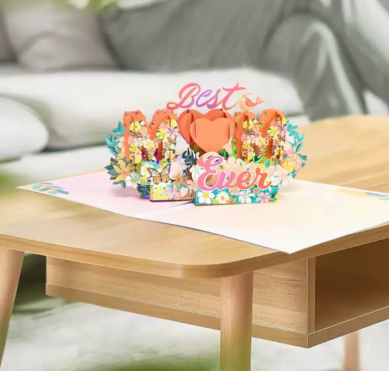 For Mom With Love Pop Up Card
