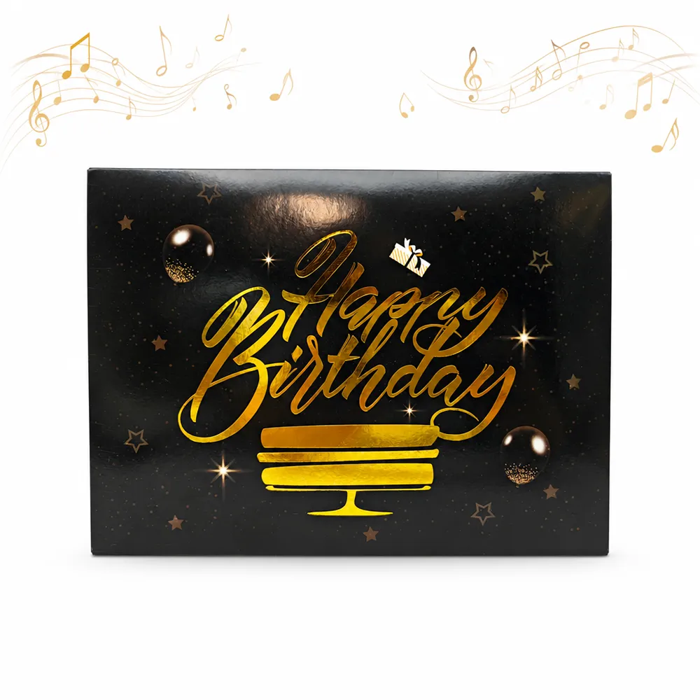 Golden Birthday Blow Out Music and Lights Pop Up Card
