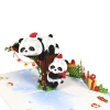 Tarjeta Emergente de Panda Feliz Navidad