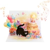 Purrfect Blowable Cat Pop-Up Card with Music and Lights