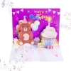 Magical Bear Birthday Pop-Up Card with Light & Music