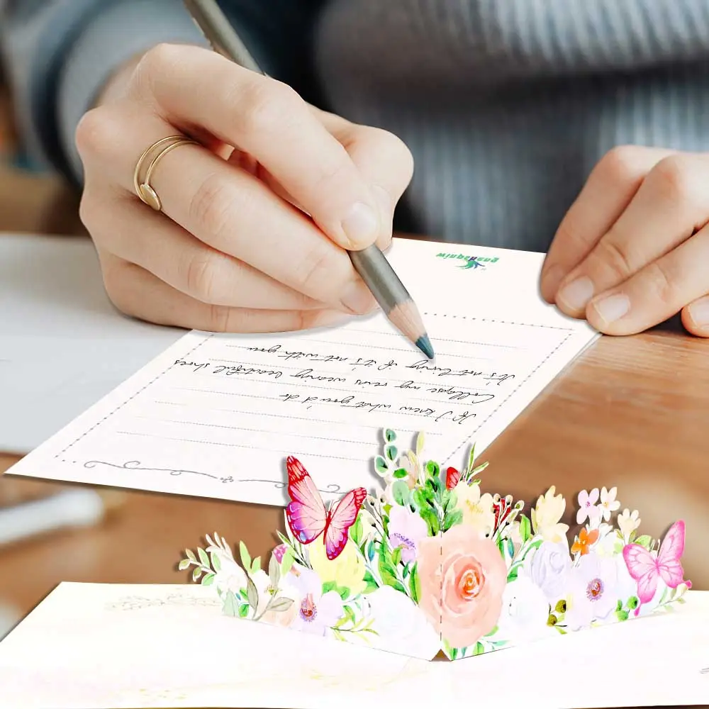 Colorful Butterflies Pop Up Card