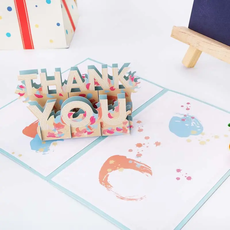 Thank You 3D Pop-Up Greeting Card
