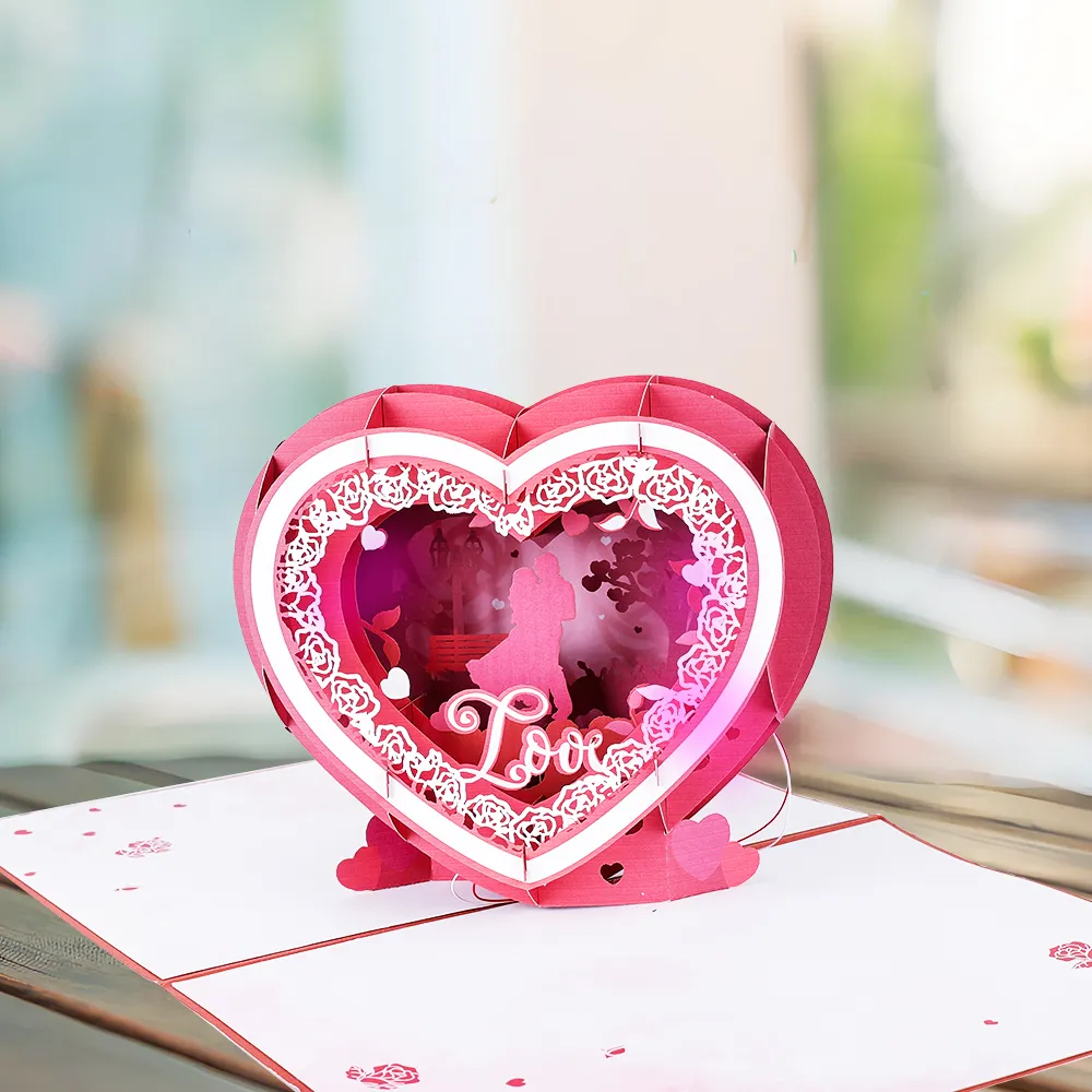 Valentine's Day Red Heart Pop-Up Card