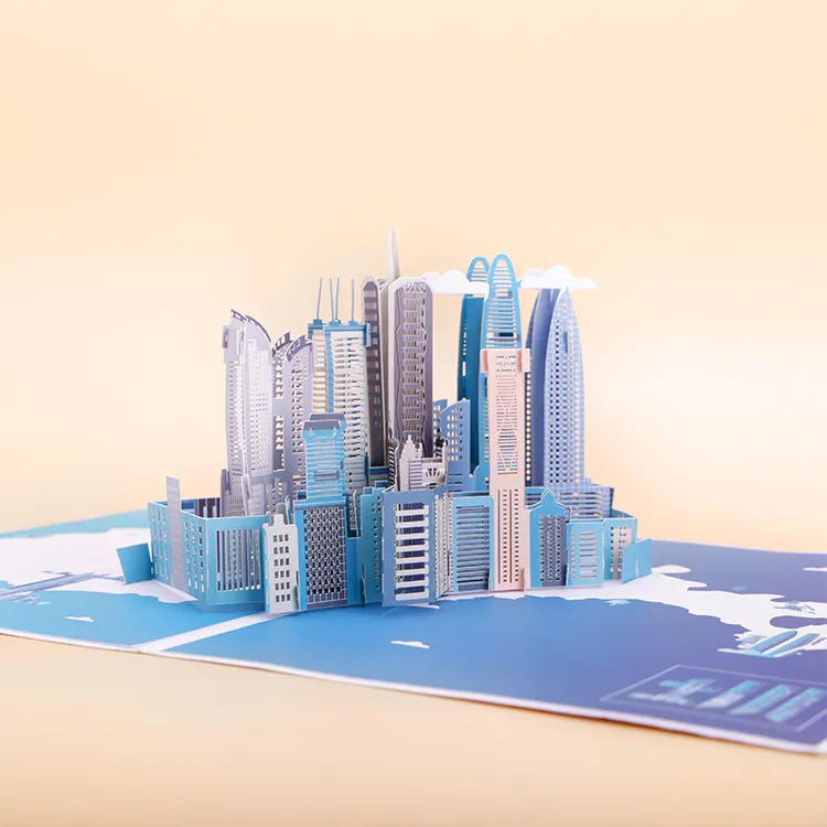 3D Famous Building Custom Pop-Up Card