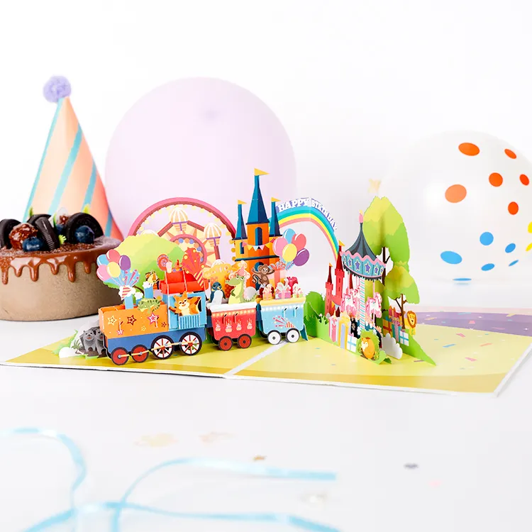 Biglietto Pop-Up Parco Giochi Compleanno