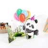 Froher Geburtstag Panda mit Ballons Pop-Up-Karte