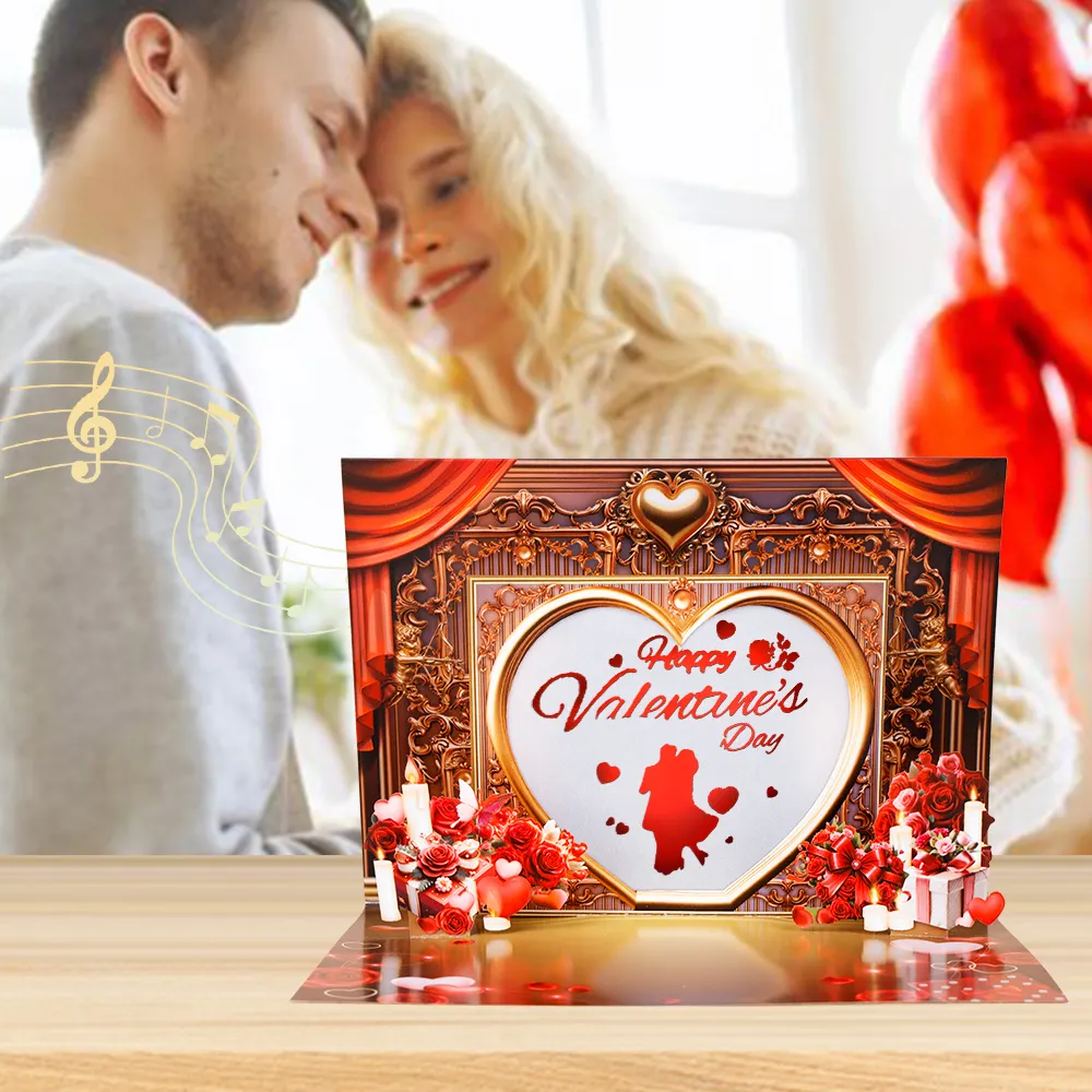 Valentine’s Day Gift Light-Up Musical Pop-Up Card