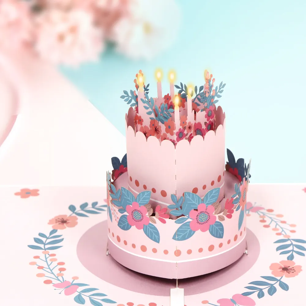 Every Good Thing Floral Cake 3D Pop-Up Birthday Card