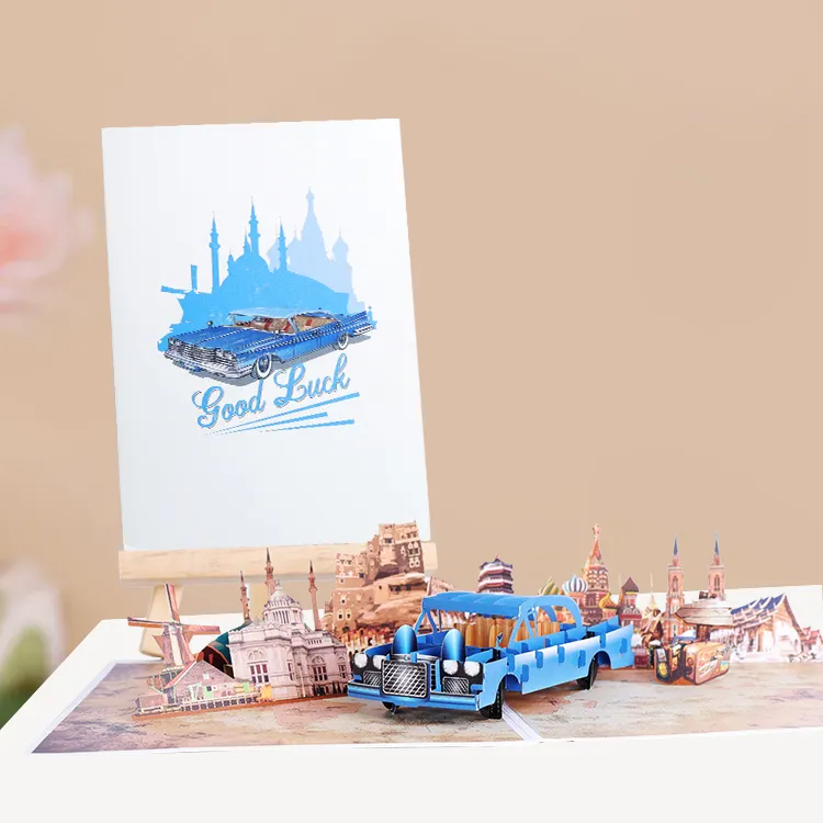 Vintage Car Pop-Up Card