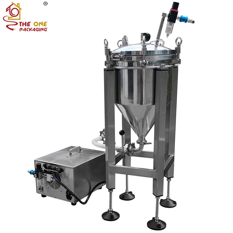 Single Pneumatic Filling Nozzle Digital Gear Pump Filling Machine with Pressured Hopper TODF-100HQ