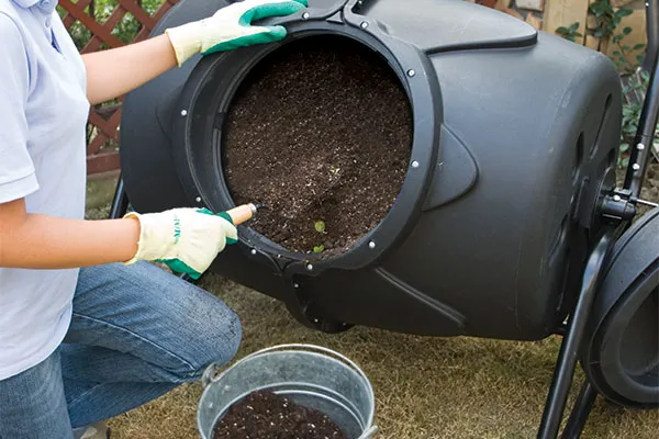 Worth Composter Tumbler 90-Percent Recycled Material Tumbling Composter, 50-Gallon,Black