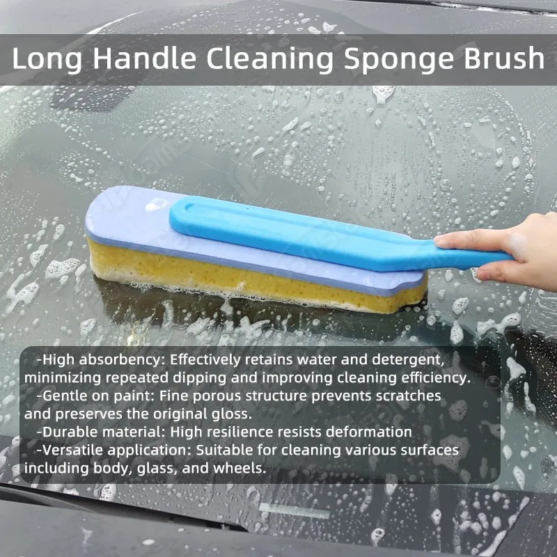 Long Handle Cleaning Sponge Brush