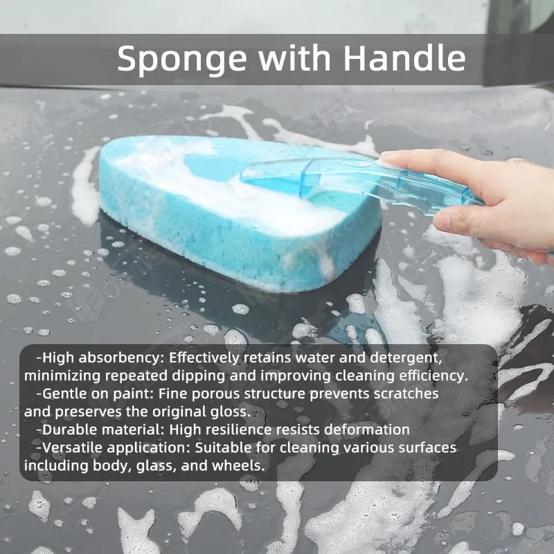 Car Cleaning Sponge with Handle