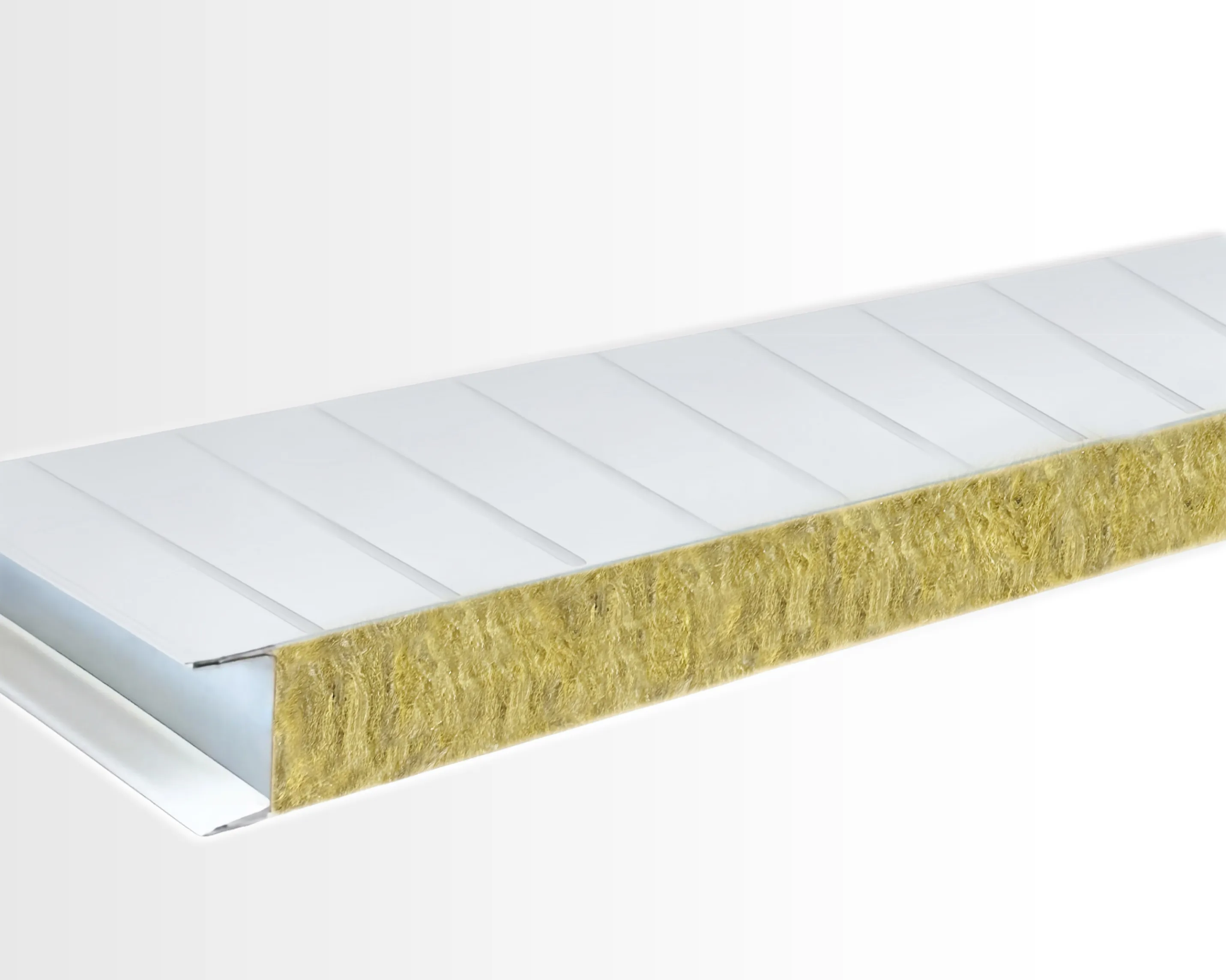 Panel Sándwich de Lana de Roca Ignífugo para Pared Exterior