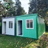 20FT Folding Container House with 1.3–1.9mm Galvanized Steel Frame for Temporary Buildings