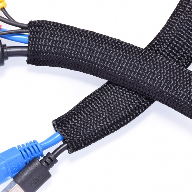 Nylon multifilament braided sleeving for wire and cable