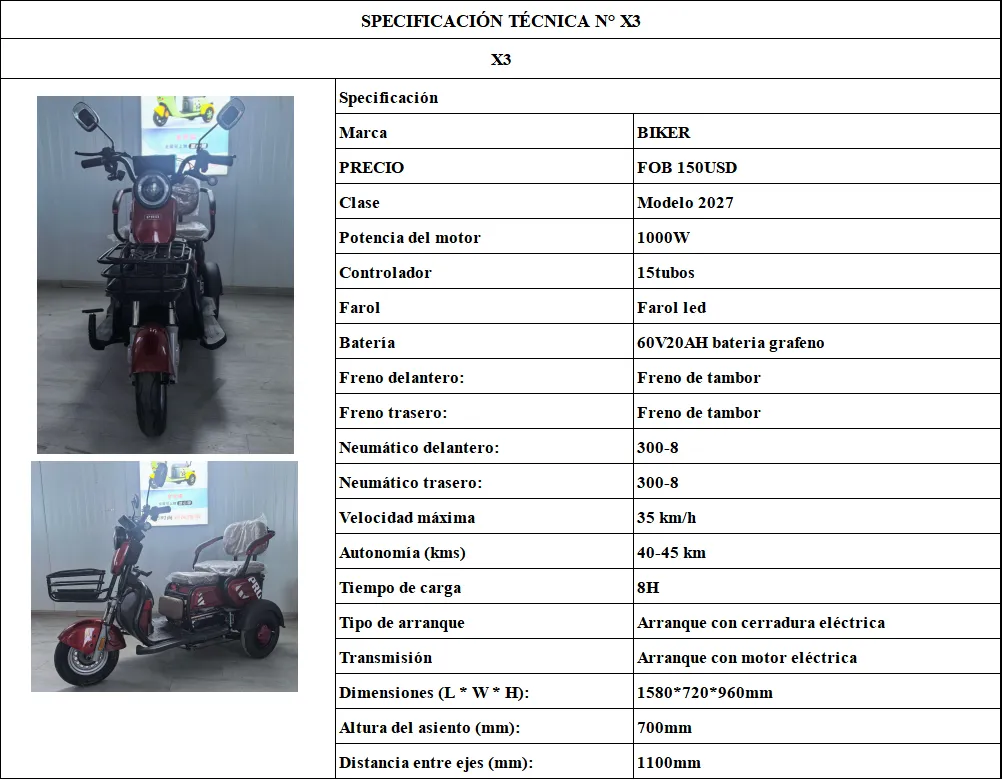 X3 1000W BIKER BRAND