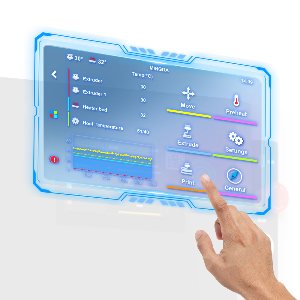 MINGDA MD-600D 10-inch color touchscreen