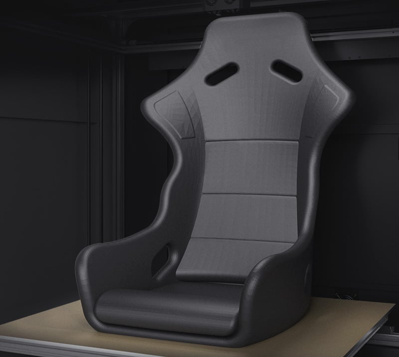 MINGDA MD-1000D large automotive seat printing example