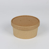 Disposable custom printing food packing box salad bowls kraft paper bowl with lid
