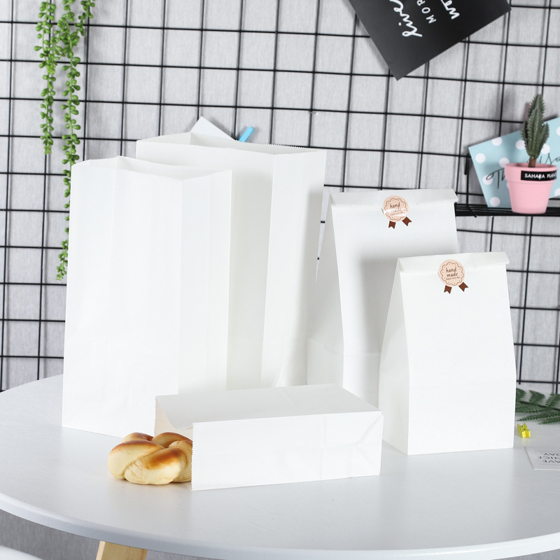 Food grade kraft paper bag without handle shopping bag