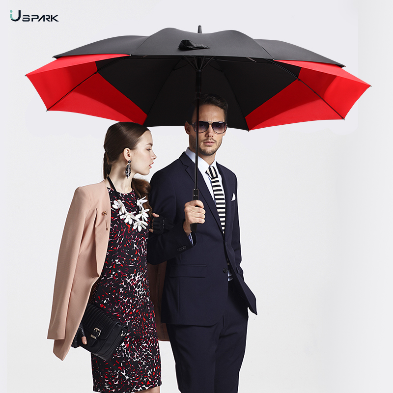 2023 New Arrivals Retractable Double Canopy Straight Rain umbrella for