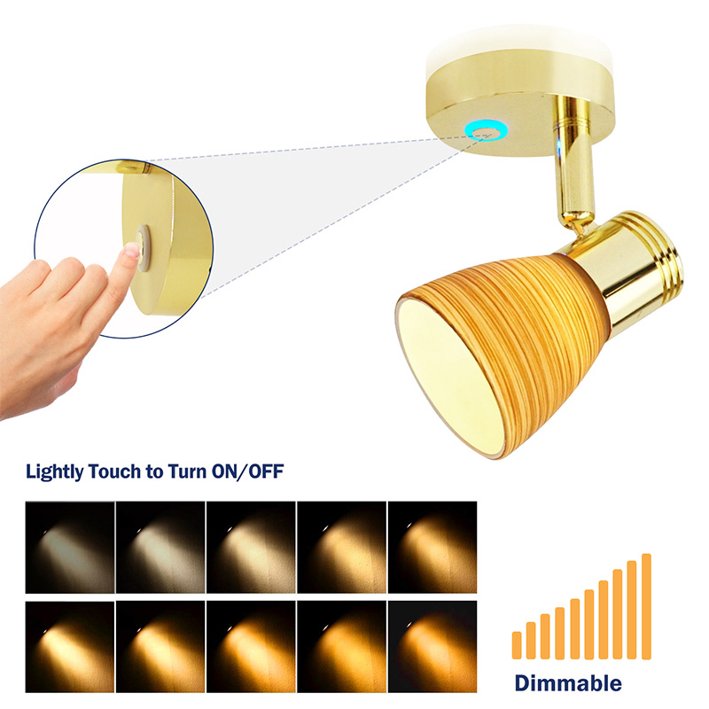 12V Touch Switch LED Reading Light Wall Lamp Without USB For Boat RV
