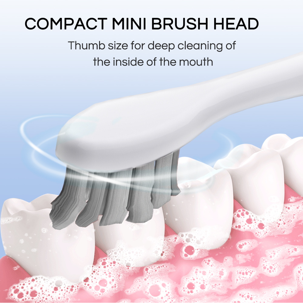 Têtes de brosse à dents électrique OEM en Dupont biodégradable avec poils doux 4 pcs