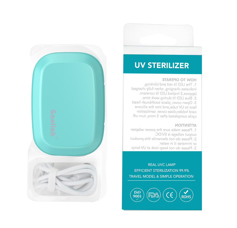 Stérilisateur de brosse à dents UV intelligent Étui stérilisateur de brosse à dents Tuer 99,9% des germes