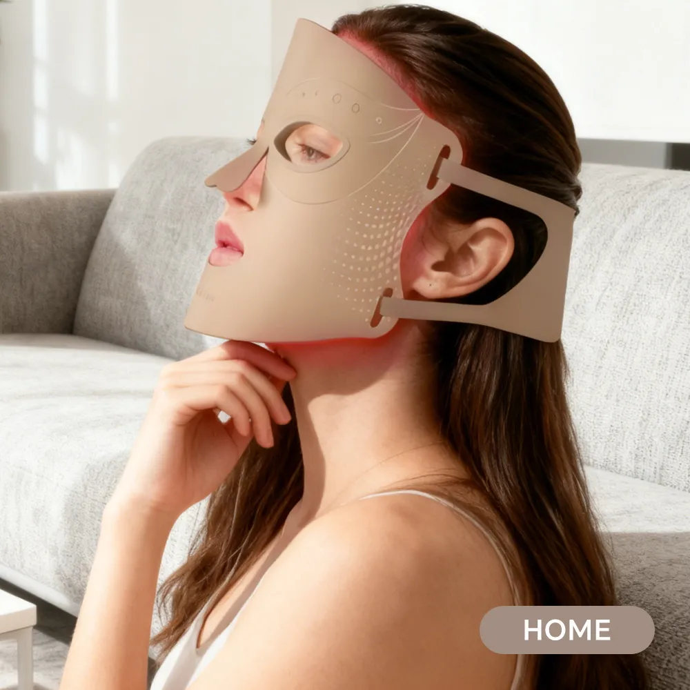Mặt Nạ Trị Liệu Ánh Sáng LED Sinh Học Gen Mỏng Uốn Cong Silicon Sạc Lại Được