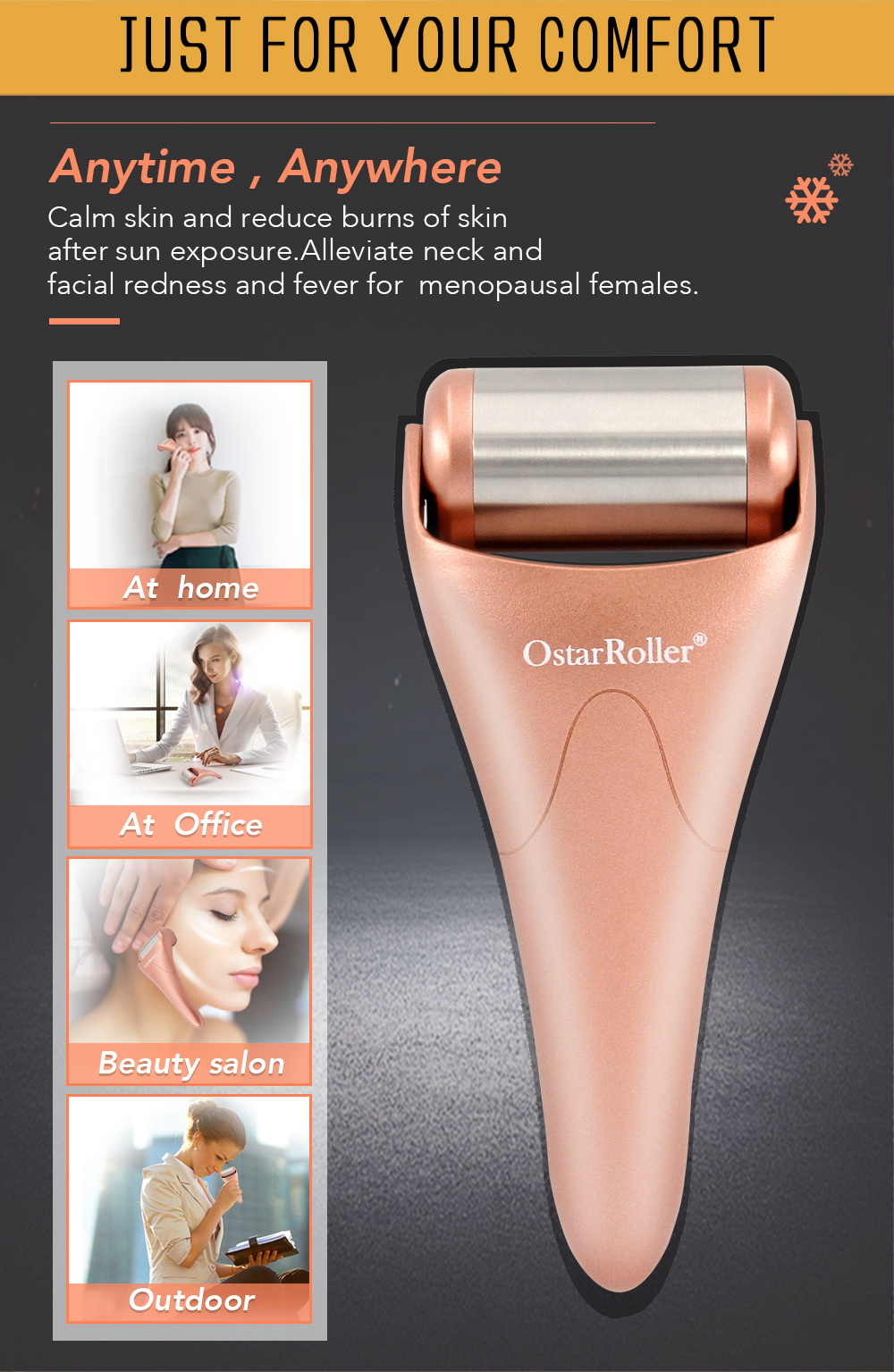 Nouveau rouleau de glace OstarBeaury pour massage rafraîchissant