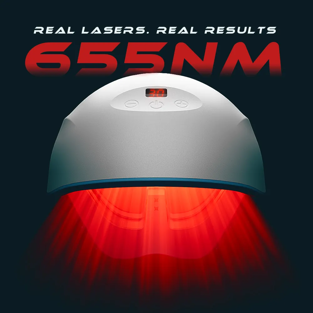Effektive 850nm Infrarot-Nahlicht & 655nm Laser-Haarmatrix-Helm