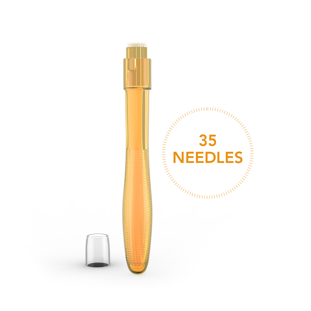 Titanium Vàng 35 Kim Derma Stamp Skin Needling Derma Roller Cho Mắt