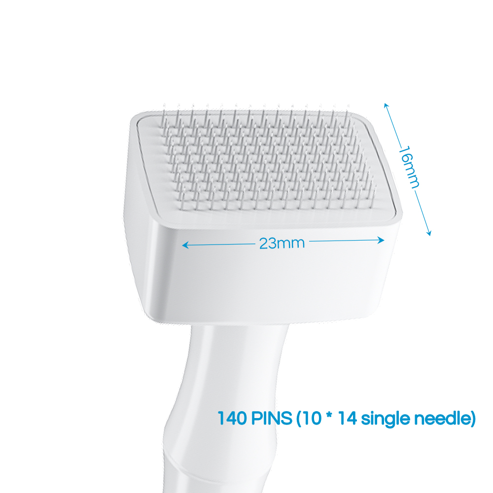 Microneedling Derma Stamp Réglable Médical en Acier Inoxydable Aiguille 140 PIN pour la Peau et les Cheveux