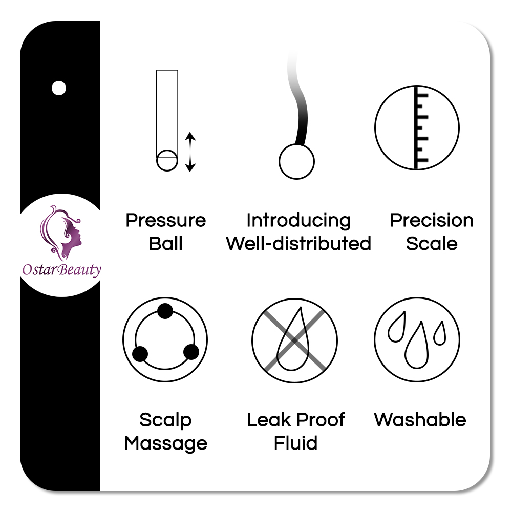 OstarBeauty Sérum Capillaire Applicateur Huile Massage du cuir chevelu Pour la Croissance des Cheveux et Soins des Cheveux