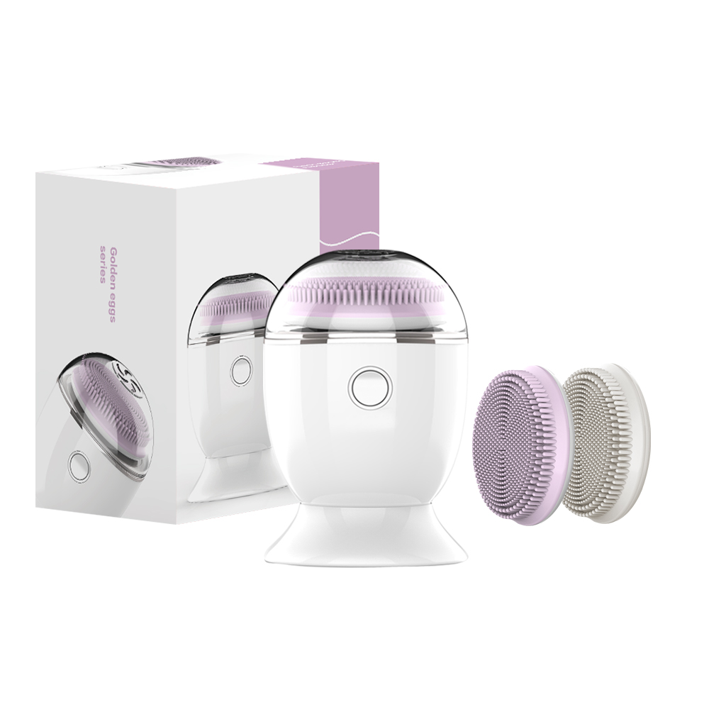 Puissant Brosse de nettoyage facial électrique avec 2 têtes en silicone Outil de beauté